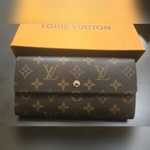 Fashion Brown and Tan  Long Wallet